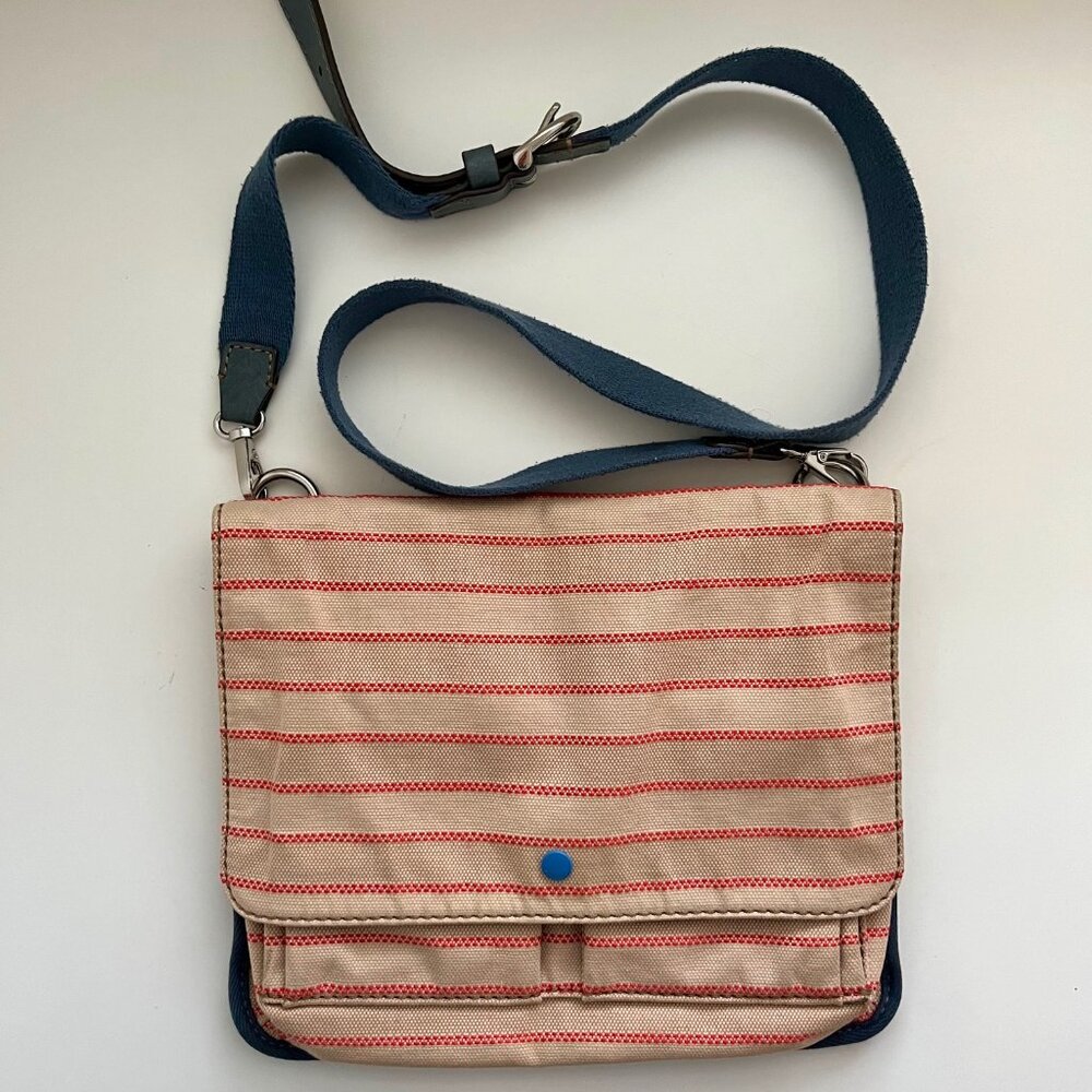 NWOT Fossil Abbot Striped Canvas Bag